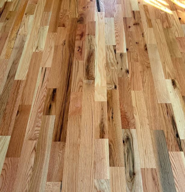 Character-grade hardwood installation