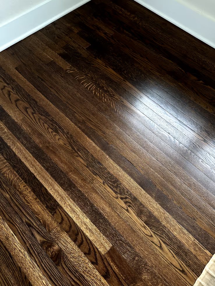 Espresso stain close-up