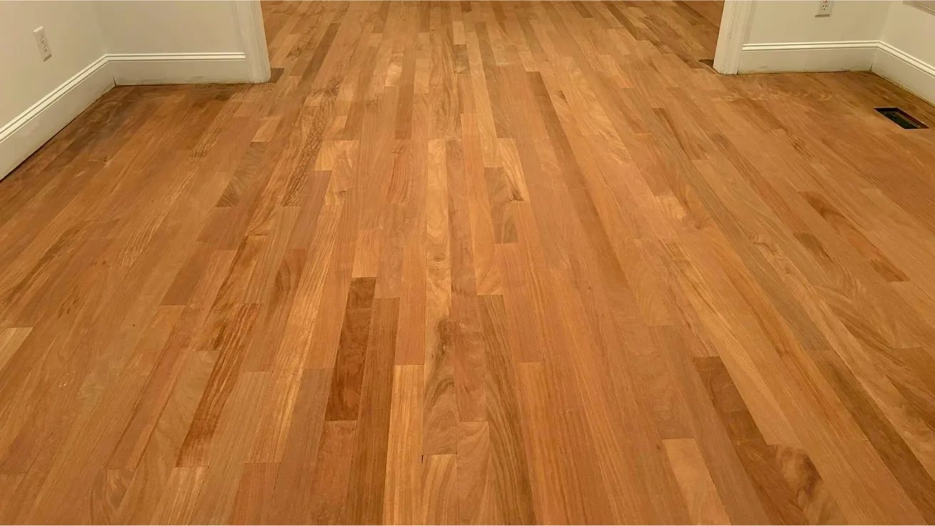 Refinished red oak room